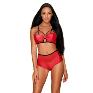 OBSESSIVO – LEATHERIA CONJUNTO DE DUAS PEÇAS S / M