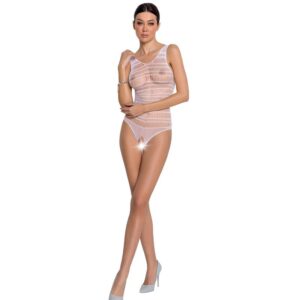 PASSION WOMAN BS086 BODYSTOCKING – WHITE ONE SIZE