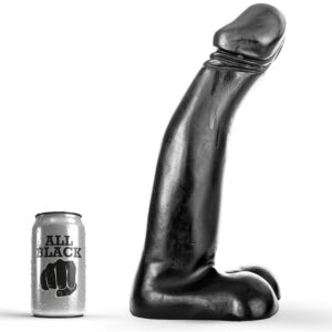 ALL BLACK – DILDO DE FISTING PRETO REALÍSTICO 29 CM