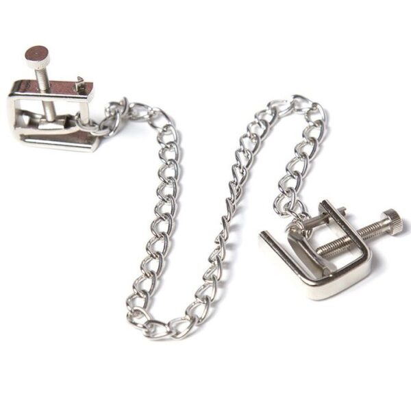 OHMAMA™ FETISH - GRAMPOS DE PARAFUSO DE METAL COM CORRENTE