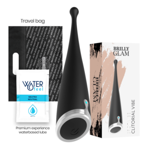 BRILLY GLAM – VIBRADOR CLITÓRICO ORGASMICO  SPOT VIBE PRETO SILICONE