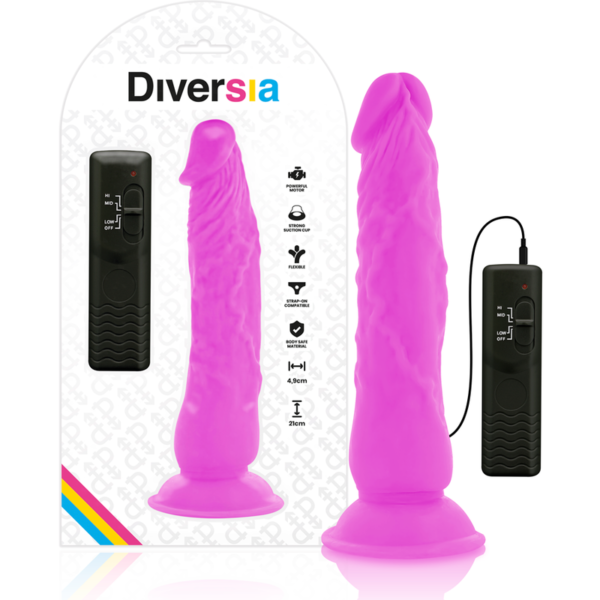 DIVERSIA - FLEXÍVEL VIBRAÇÃO VIBRANTE 21 CM - ROXO - Image 2