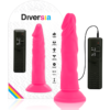 DIVERSIA - DILDO FLEXÍVE COM VIBRAÇÃO 23 CM - ROSA - Image 2