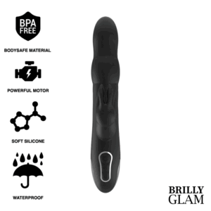 BRILLY GLAM – VIBRADOR E ROTADOR  MOEBIUS COELHO COMPATÍVEL COM A TECNOLOGIA WATCHME WIRELESS