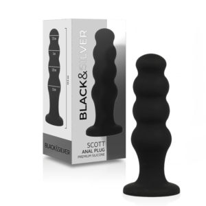 BLACK&SILVER™ – PLUG ANAL DE SILICONE SCOTT PREMIUM PRETO