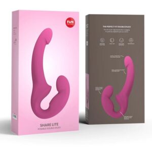 FUN FACTORY – SHARE LITE DOUBLE DILDO BLACKBERRY