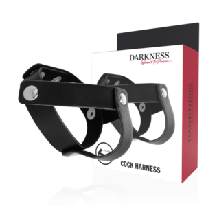 DARKNESS™ – ANEL DE PELE PARA PÊNIS E TESTÍCULOS