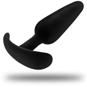 BLACK&SILVER™ – PLUG ANAL DE SILICONE KAEL COM CABO MÉDIO