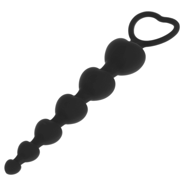 BLACK&SILVER™ - CADEIA DE CORAÇÕES ANAL MILA 18 CM - Image 2