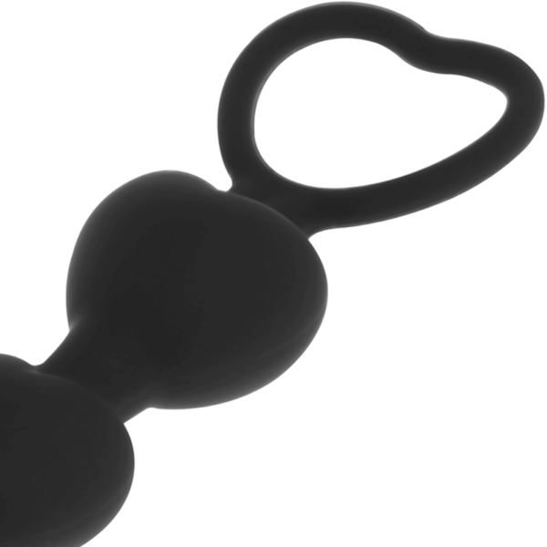 BLACK&SILVER™ - CADEIA DE CORAÇÕES ANAL MILA 18 CM - Image 3