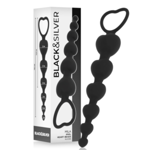 BLACK&SILVER™ – CADEIA DE CORAÇÕES ANAL MILA 18 CM