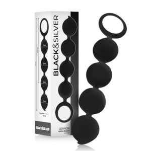 BLACK&SILVER™ – ROSÁRIO ANAL LENNON 4 ESFERAS DE SILICONE 15 CM