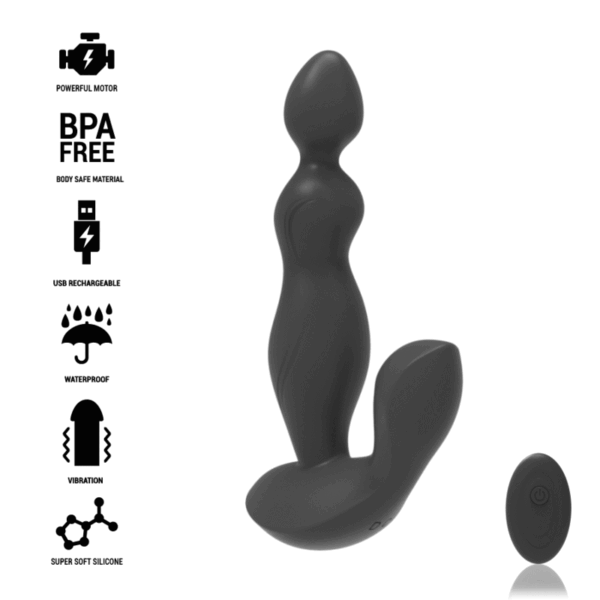 BLACK&SILVER™ - CONTROLE REMOTO DE SILICONE CORA PLUG ANAL