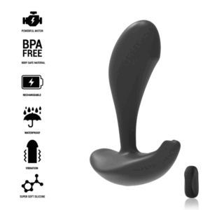 BLACK&SILVER™ – CONTROLE REMOTO DE SILICONE DWAYNE ANAL PLUG