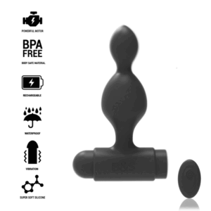 BLACK&SILVER™ – CONTROLE REMOTO DE PLUG ANAL DE SILICONE TUCKER PEQUENO