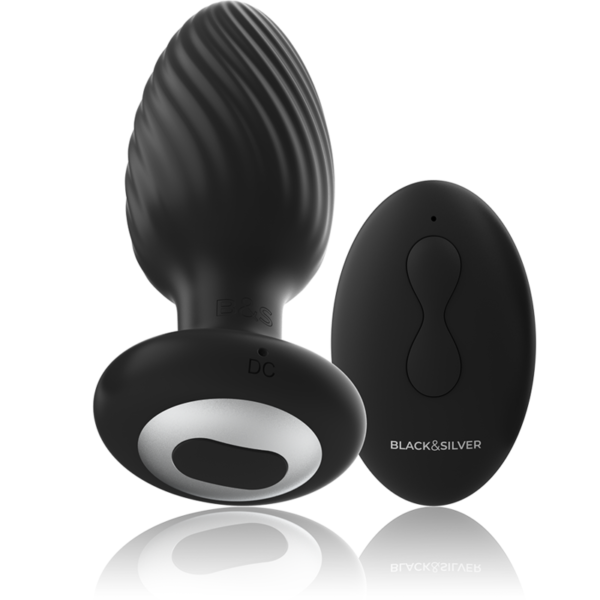 BLACK&SILVER™ - PLUG DE POÇOS SILICONE ANAL ROTATOR CONTROLE REMOTO - Image 3