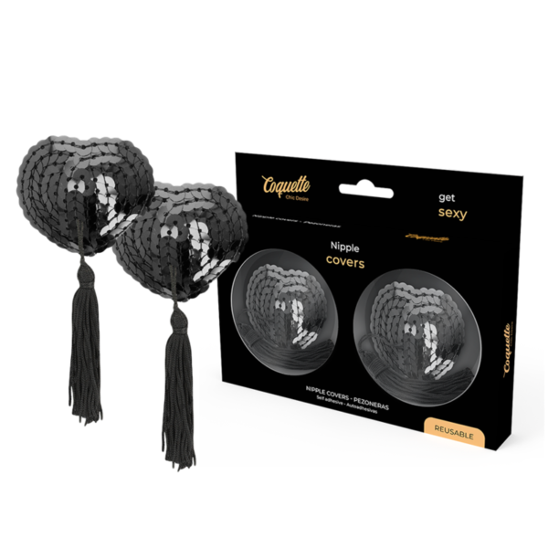 COQUETTE CHIC DESIRE™ - COBERTURAS PARA BICOS DE LANTEJEIRAS PRETAS