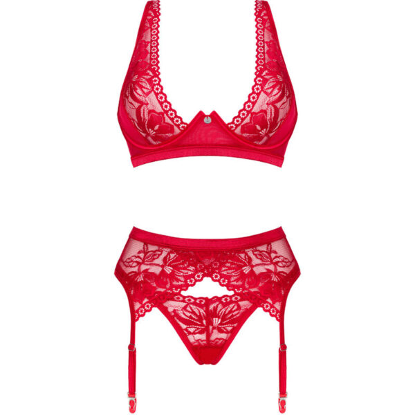 OBSESSIVE - LACELOVE TRÊS PEÇAS CONJUNTO VERMELHO XS/S - Image 6