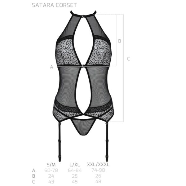 PAIXÃO - SATARA CORSET LINHA ERÓTICA PRETO S/M - Image 7