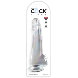 KING COCK CLEAR – DILDO COM TESTÍCULOS 19 CM TRANSPARENTE