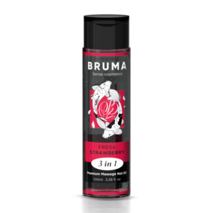 BRUMA – ÓLEO DE MASSAGEM PREMIUM EFEITO CALOR SABOR MORANGO 3 EM 1 – 100 ML