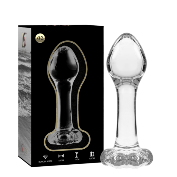 NEBULA SERIES BY IBIZA™ - MODELO 2 ANAL PLUG VIDRO BOROSILICADO 11 X 3,5 CM TRANSPARENTE - Image 2