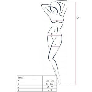 PASSION WOMAN BS013 BODYSTOCKING WHITE ONE SIZE