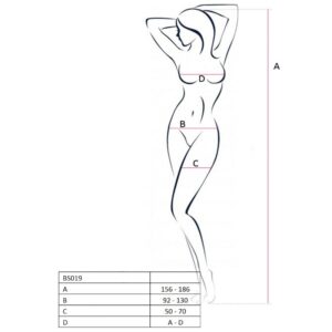 PASSION WOMAN BS019 BODYSTOCKING WHITE ONE SIZE