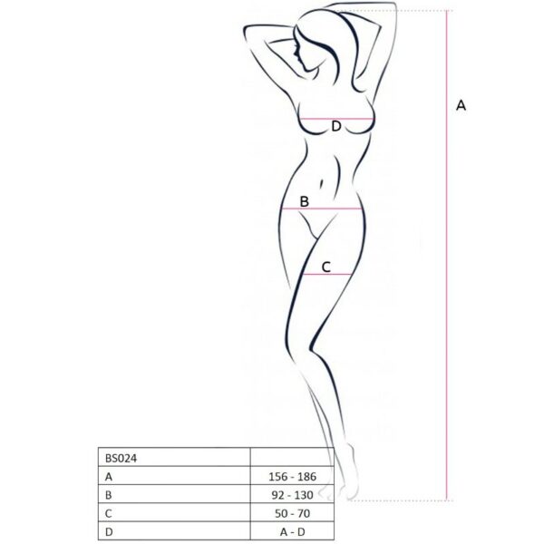 PASSION WOMAN BS024 BODYSTOCKING WHITE ONE SIZE - Image 2