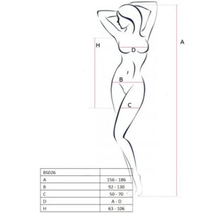 PASSION WOMAN BS026 VESTIDO DE BODYSTOCKING ESTILO BRANCO TAMANHO ÚNICO