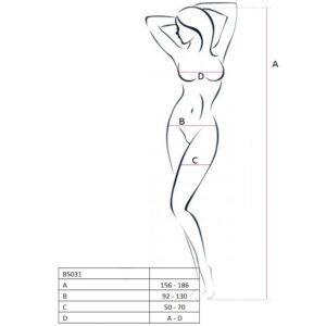 PASSION WOMAN BS031 BODYSTOCKING WHITE ONE SIZE