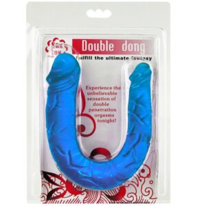 BAILE – DOUBLE DONG DILDO DUPLO AZUL