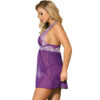 SUBBLIME BABYDOLL - BRANCO FLORAL LACES ROXO L / XL - Image 2
