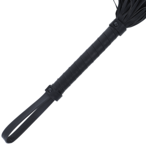 DARKNESS™ – CHICOTE BONDAGE PRETO 42CM COURO