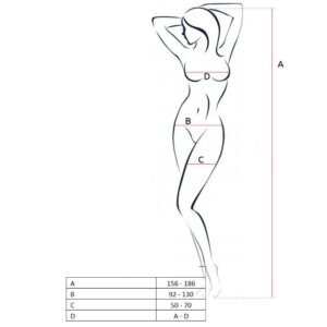 PASSION WOMAN BS049 BODYSTOCKING WHITE ONE SIZE