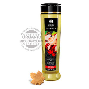 SHUNGA – ÓLEO DE MASSAGEM ERÓTICA COMESTÍVEL BIO 240ML – MAPLE DELIGHT