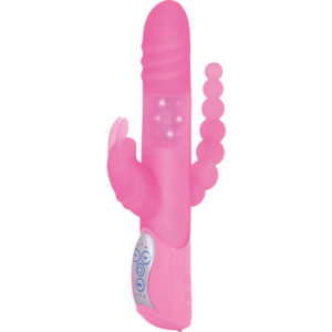 SEVENCREATIONS E RABBIT TRIPLE PLAY – PINK TRIPLE STIMULATION VIBRATOR