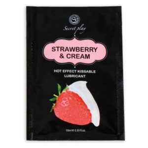 LUBRIFICANTE DOSE ÚNICA SECRETPLAY MORANGOS E CREME 10ML