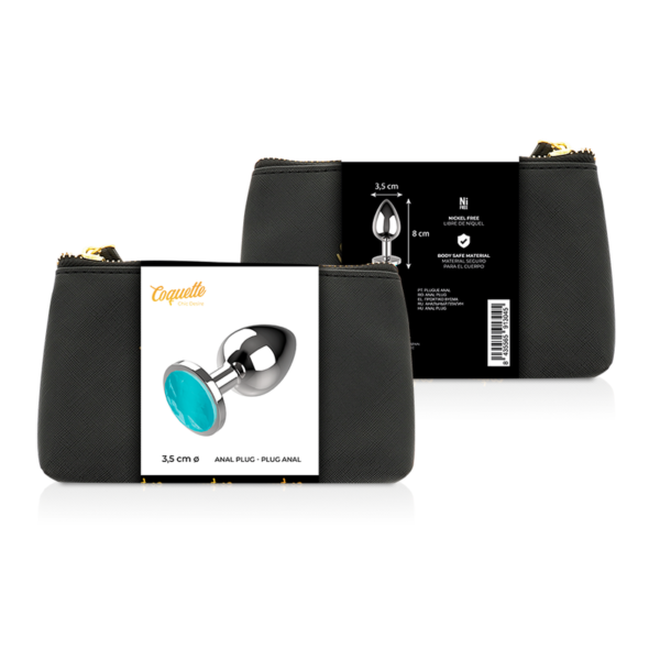COQUETTE CHIC DESIRE -  ANAL PLUG METAL AZUL COR TAMANHO M 3,5 X 8 CM - Image 2