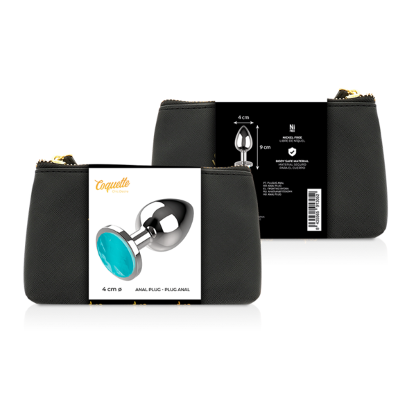 COQUETTE CHIC DESIRE -ANAL PLUG METAL AZUL COR TAMANHO L 4 X 9 CM - Image 2