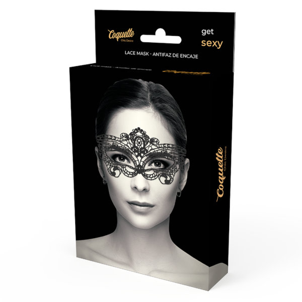 COQUETTE CHIC DESIRE™ - MÁSCARA DE RENDA PRETA FINA - Image 5