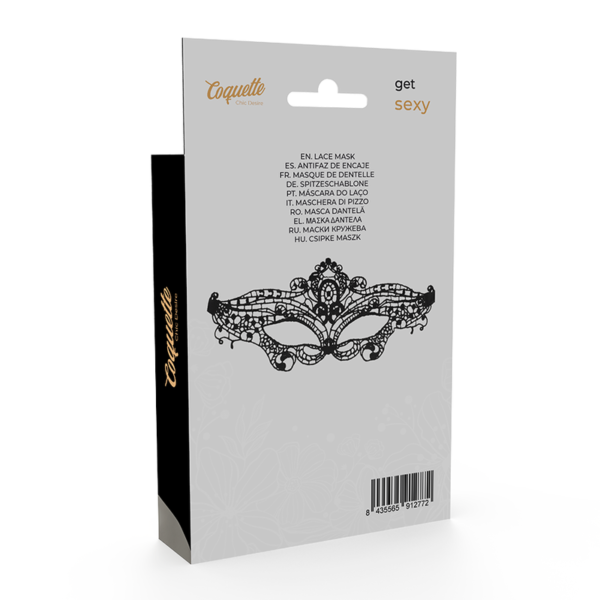 COQUETTE CHIC DESIRE™ - MÁSCARA DE RENDA PRETA FINA - Image 6