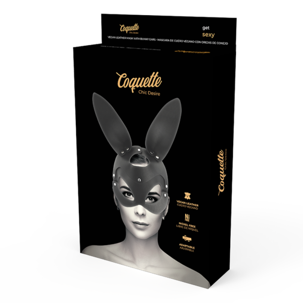 COQUETTE CHIC DESIRE™ - MÁSCARA DE COURO VEGANO COM ORELHAS DE COELHO - Image 5