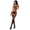 PASSION WOMAN BS084 BODYSTOCKING - BLACK ONE SIZE