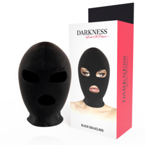 DARKNESS – MÁSCARA DE SUBMISSÃO DE BDSM BOCA E OLHOS PRETA