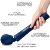 FÁBRICA DIVERTIDA - VIM SILICONE RECARREGÁVEL VIBRATÓRIA PESADA RUMBLE WAND AZUL MEIA-NOITE - Image 3