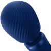 FÁBRICA DIVERTIDA - VIM SILICONE RECARREGÁVEL VIBRATÓRIA PESADA RUMBLE WAND AZUL MEIA-NOITE - Image 4
