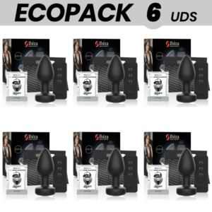 ECOPACK 6 UNIDADES – PLUG ANAL IBIZA CONTROLE REMOTO TAMANHO M