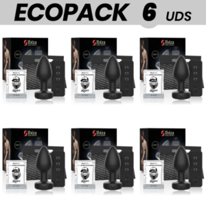 ECOPACK 6 UNITS – IBIZA REMOTE CONTROL ANAL PLUG VIBRATOR SIZE S