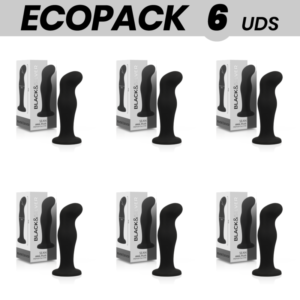 ECOPACK 6 UNIDADES – BLACK&SILVER SEAN ANAL PLUG PREMIUM SILICONE PRETO